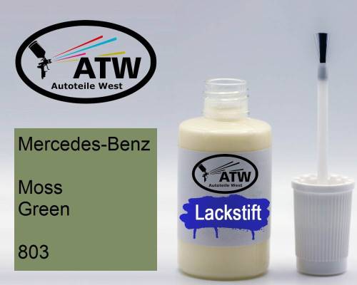 Mercedes-Benz, Moss Green, 803: 20ml Lackstift, von ATW Autoteile West.